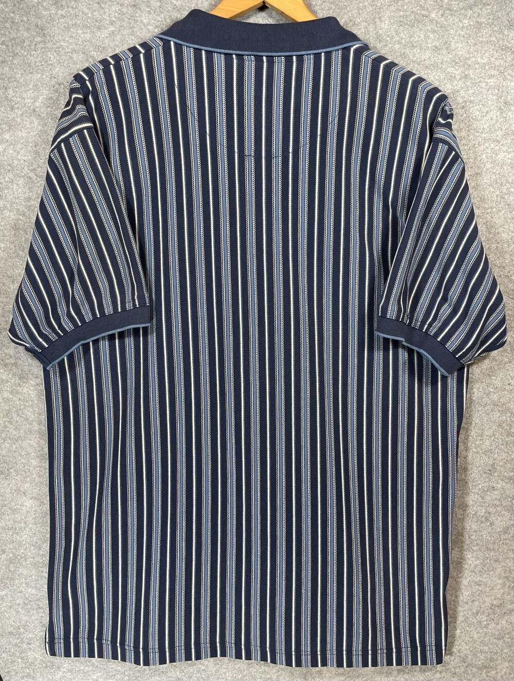 Feldini Vintage 90s Striped Short Sleeve Polo Shirt - Picture 5 of 5